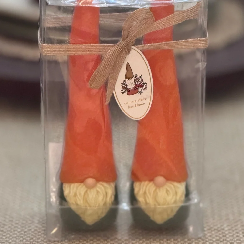 Gnome Place Like Home Candles- 2 candles in box.